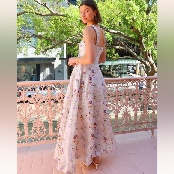 Aqua Blu Floral A-Line Maxi Skirt - Picture 5 of 5